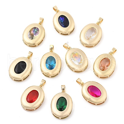 Rack Plating Brass Pendants KK-I710-12B-1
