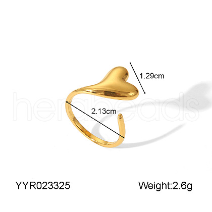 Stainless Steel Adjustable Cuff Open Rings for Women WC3865-7-1