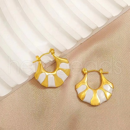 304 Stainless Steel Hoop Earrings EJEW-S267-02G-B-1