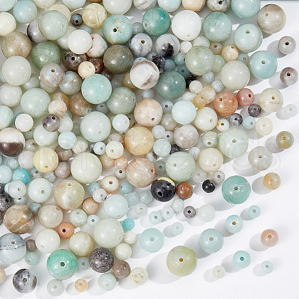  4 Strands 4 Styles Natural Flower Amazonite Beads Strands G-NB0005-22-1