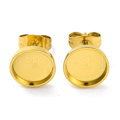 Ion Plating(IP) 304 Stainless Steel Stud Earring Findings EJEW-K295-06A-G-1