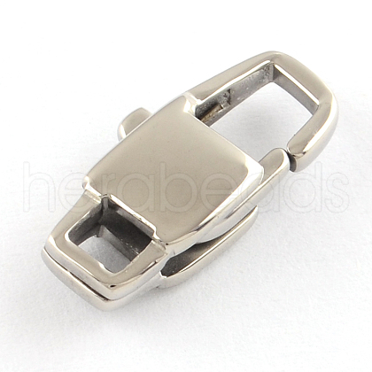 Tarnish Resistant Polished 304 Stainless Steel Lobster Claw Clasps X-STAS-R072-53A-1