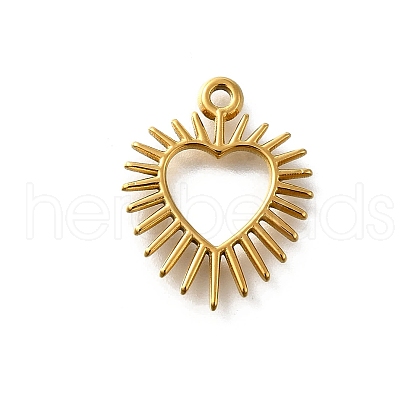 304 Stainless Steel Pendants STAS-V006-03G-05-1