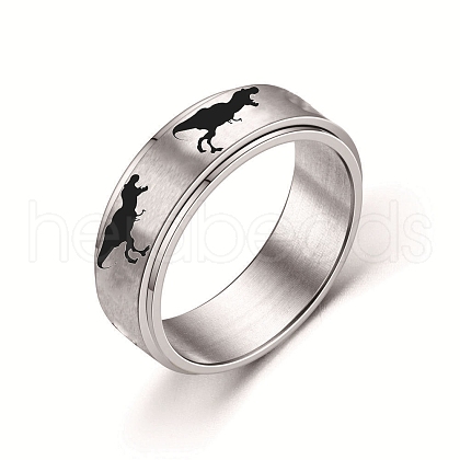 Rotating Stainless Steel Anxiety Relief Rings for Women Men PW-WG4928D-03-1
