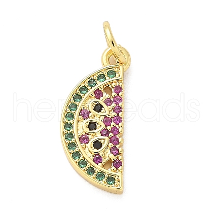 Brass Micro Pave Cubic Zirconia Pendants KK-S511-03G-G-1