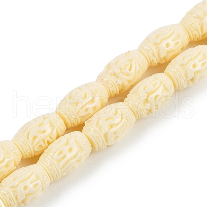 Synthetic Coral Carved Beads Strands CORA-C003-14B-1