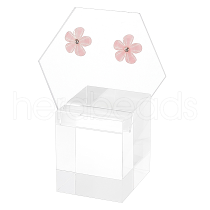 Acrylic Earring Display Stands Cube EDIS-WH0032-16A-1