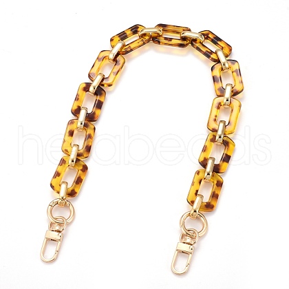 Transparent Acrylic and CCB Plastic Chains Bag Handles AJEW-BA00080-1