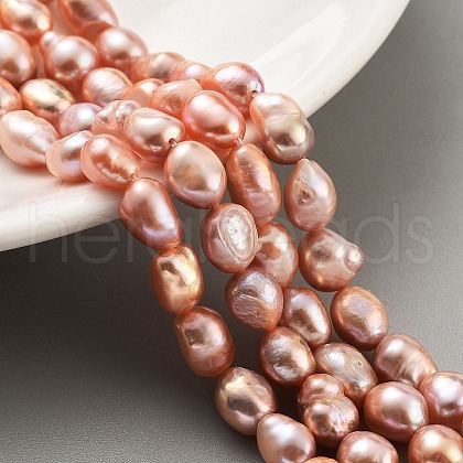 Natural Cultured Freshwater Pearl Beads Strands PEAR-P062-28C-1