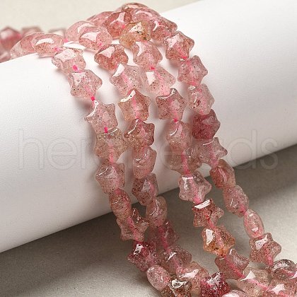 Natural Strawberry Quartz Beads Strands G-Z080-A19-8mm-1