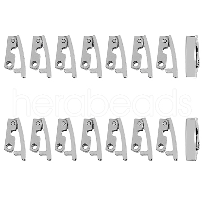 SUPERFINDINGS 16Pcs 316 Surgical Stainless Steel Clasps FIND-FH0005-67-1