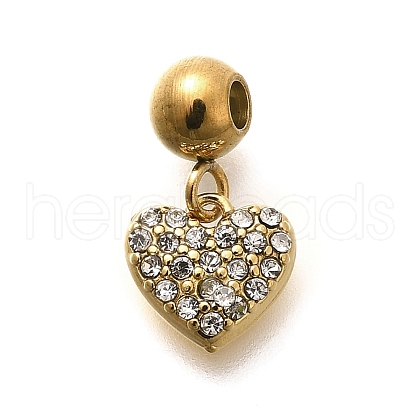 304 Stainless Steel Rhinestone Charms STAS-M109-12G-03-1