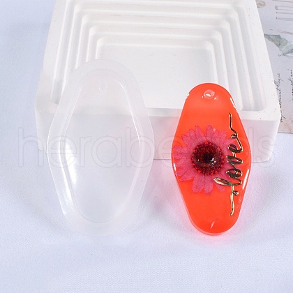 Rounded Rhombus Pendant Food Grade Silicone Molds DIY-D074-15-1
