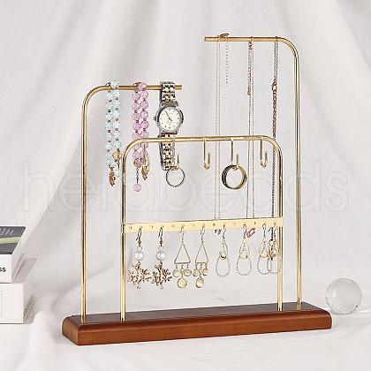 Rectangle Iron Jewelry Display Stands ODIS-F001-04G-1