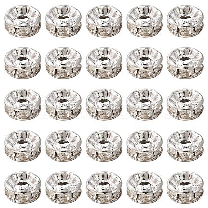 Brass Rhinestone Spacer Beads RB-YW0001-04D-01S-1