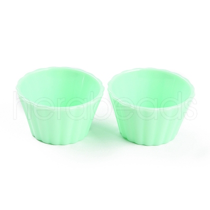 Mini Plastic Simulated Egg Tart Cup DJEW-C005-02D-1