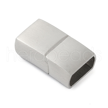 Tarnish Resistant 316 Surgical Stainless Steel Magnetic Clasps with Glue-in Ends STAS-F269-02P-01-1