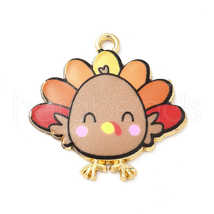Cute Printed Alloy Pendants ENAM-L040-002A-04-1