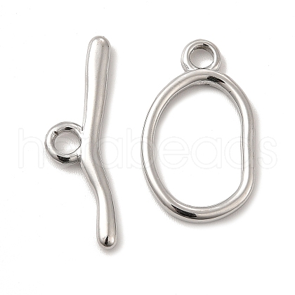 Non-Tarnish 304 Stainless Steel Toggle Clasps X-STAS-F290-06P-1
