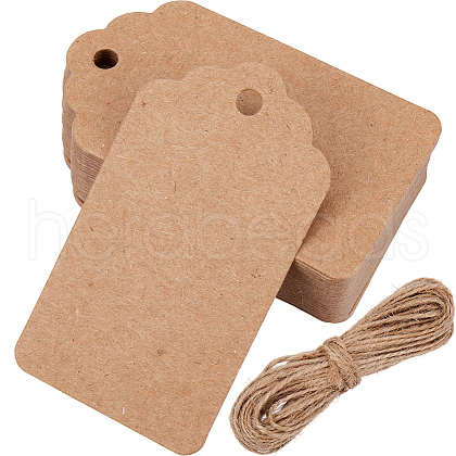 SOFPLATE 200Pcs Rectangle Kraft Paper Gift Tags CDIS-SP0001-11-1