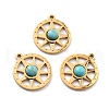 Natural Gemstone Charms STAS-I189-03G-2