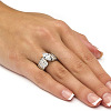 Brass Cubic Zirconia Finger Rings for Wmomen FS-WG2886B-03-1
