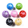 Flower Opaque Resin Beads RESI-T054-001-1