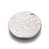 Tarnish Resistant 304 Stainless Steel Textured Pendants STAS-I098-01-15mm-P-2