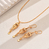 Geometric Vintage Brass Tassel Necklaces and Earrings Set for Women's Daily Parties NW3044-2