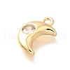 Brass Micro Pave Cubic Zirconia Charms KK-C085-22G-2