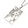 Non-Tarnish 304 Stainless Steel Pendant Necklaces NJEW-L118-02P-06-1