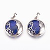 Natural Lapis Lazuli Pendants G-P378-B05-1