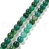Natural Green Onyx Agate Dyed & Heated Round Bead Strands G-P070-19-8mm-2