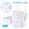 Rectangle with Paw Print Pattern Paper Storage Bags with Handle ABAG-WH0046-39B-2