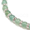 Natural Green Aventurine Beaded Stretch Bracelet BJEW-JB08483-03-4