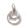 Brass Micro Pave Cubic Zirconia Charms ZIRC-F132-79P-2