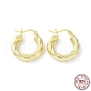 925 Sterling Silver Hoop Earrings EJEW-K258-12G-1