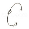 Heart 304 Stainless Steel Open Cuff Bangles BJEW-M113-01P-4