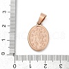 Ion Plating(IP) 201 Stainless Steel Pendants STAS-O111-05RG-3