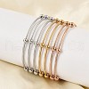 Fashion Tri-color 304 Stainless Steel Bangle Sets BJEW-L664-023C-M-5