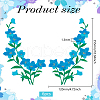 Flower Polyester Embroidery Iron on Applique Patch PATC-WH0005-48C-2