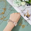 DICOSMETIC 8Pcs 8 Styles Tibetan Style Alloy Lobster Claw Claps AJEW-DC0001-25-3