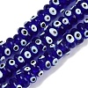 Handmade Evil Eye Lampwork Beads Strands LAMP-A007-02B-01-1