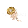 Flower Rhinestone Brooch PW-WGE33ED-01-5