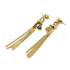 Rhinestone Long Dangle Stud Earrings EJEW-Z025-01G-2