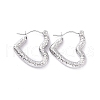 Non-Tarnish 304 Stainless Steel Heart Hoop Earrings for Women X-EJEW-G293-25P-1