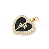 Brass Micro Pave Clear Cubic Zirconia Pendants KK-R213-06G-01-2