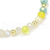Faceted Round Electroplate Glass Beads Stretch Bracelets for Women BJEW-JB11625-02-4