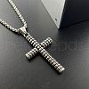 Stainless Steel Classic Cross Pendant Necklaces for Men HH4351-2