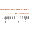 1.3MM Brass Cable Chain Necklace Making NJEW-D302-76RG-3